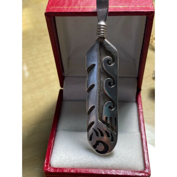 925 silver Feather design charm - Picture 10 of 10